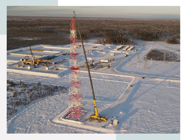 Мачты связи в Надыме